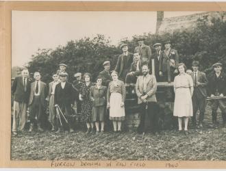 Furrow drawing Row Field 1940s