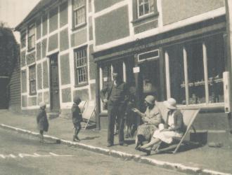 Collecting money for Village Hall 1936